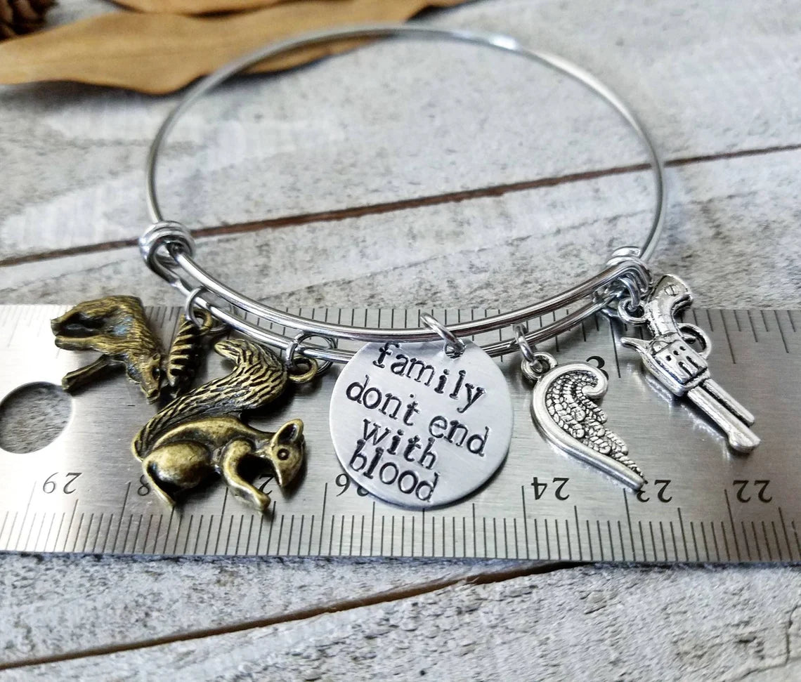 Supernatural family charm bangle