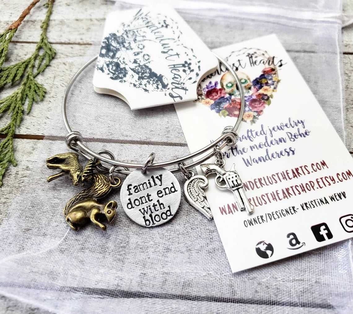 Supernatural family charm bangle