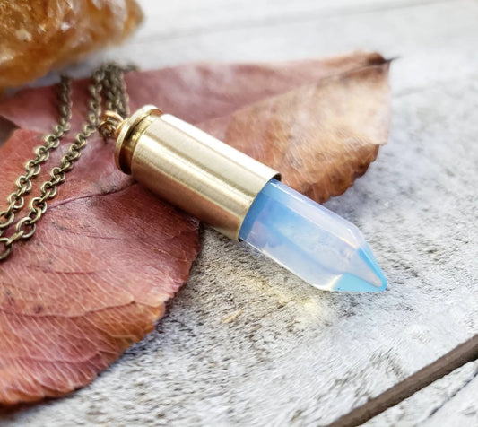 Opalite bullet necklace