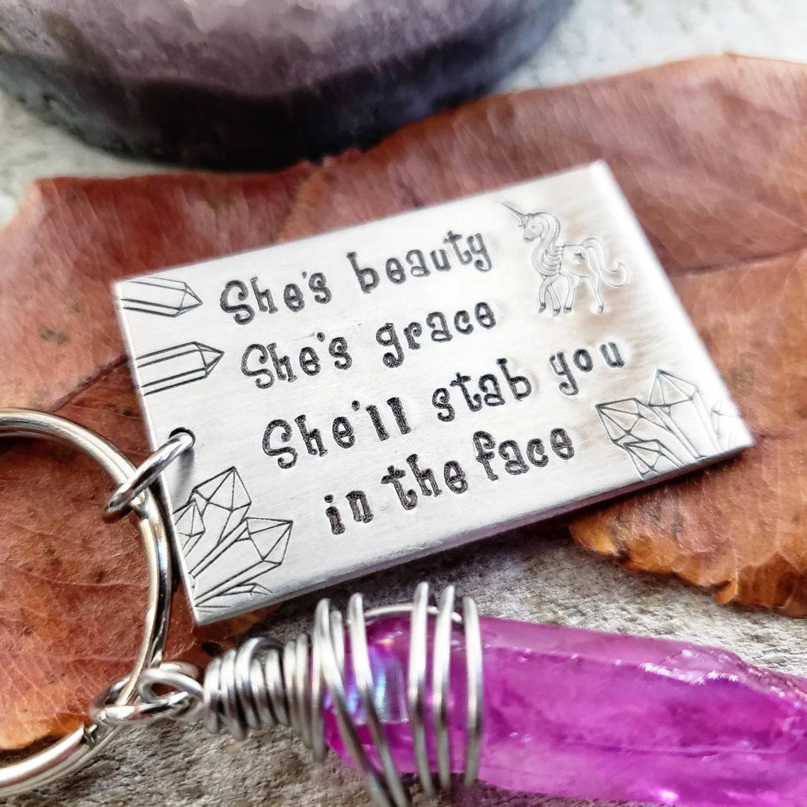 Stabby Unicorn keychain
