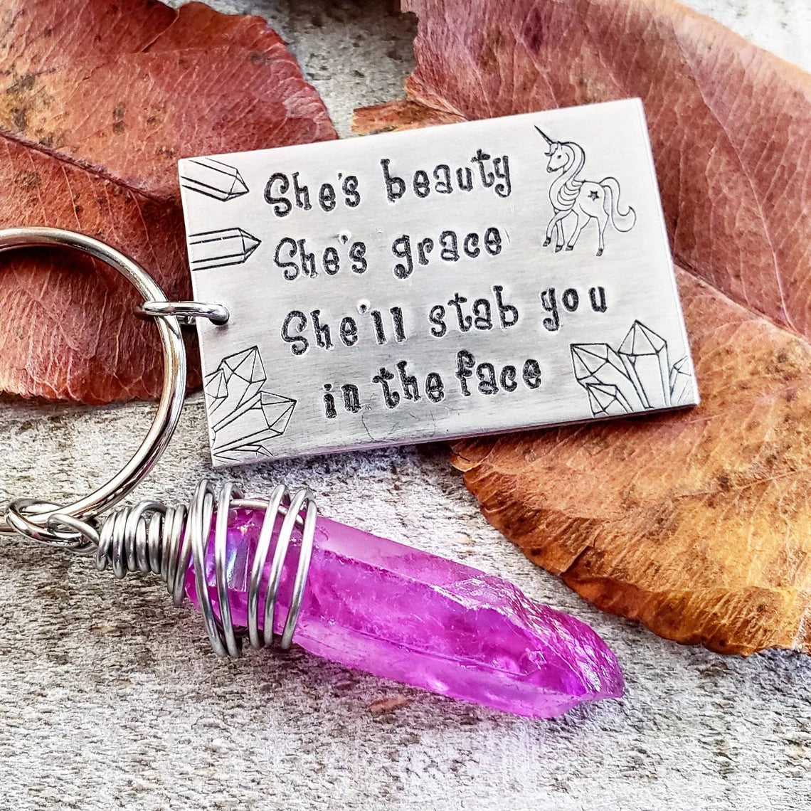 Stabby Unicorn keychain