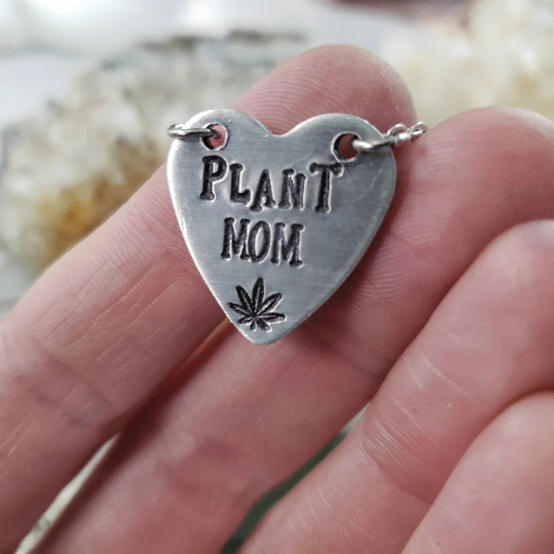 Ouid plant mom necklace
