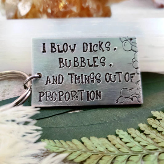 Out of proportion keychain