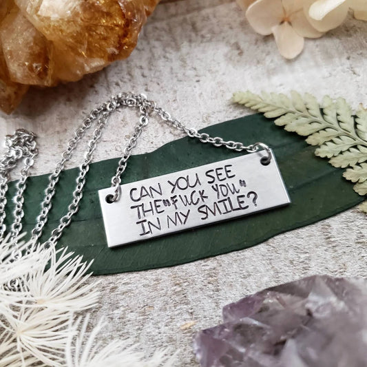 F*ck you smile necklace