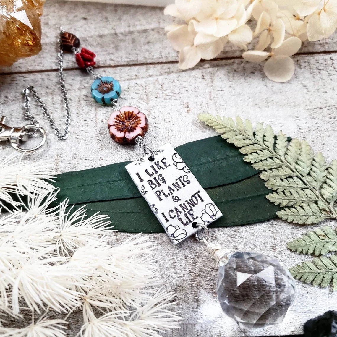 I like big plants crystal plant charm