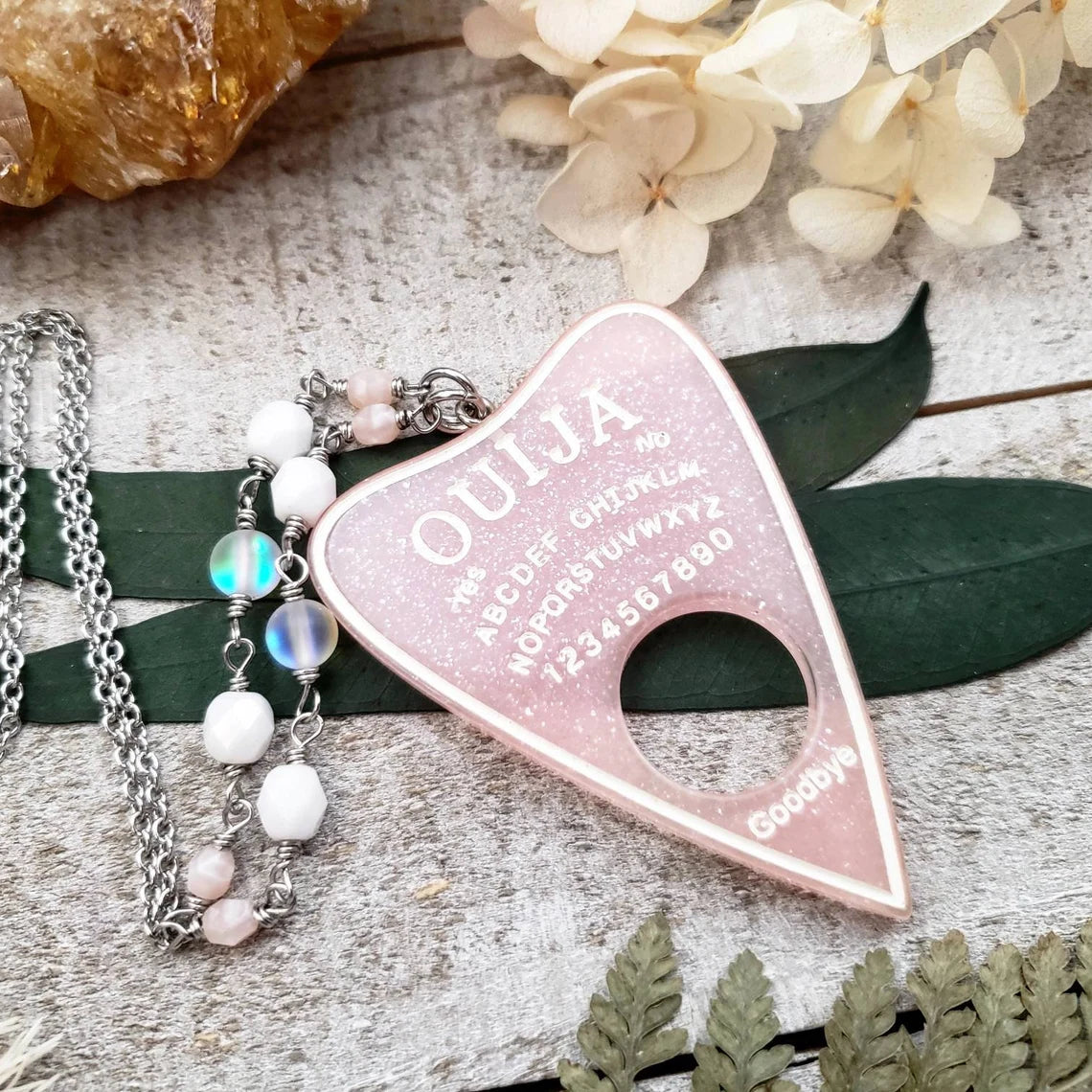 Ouija planchette necklace