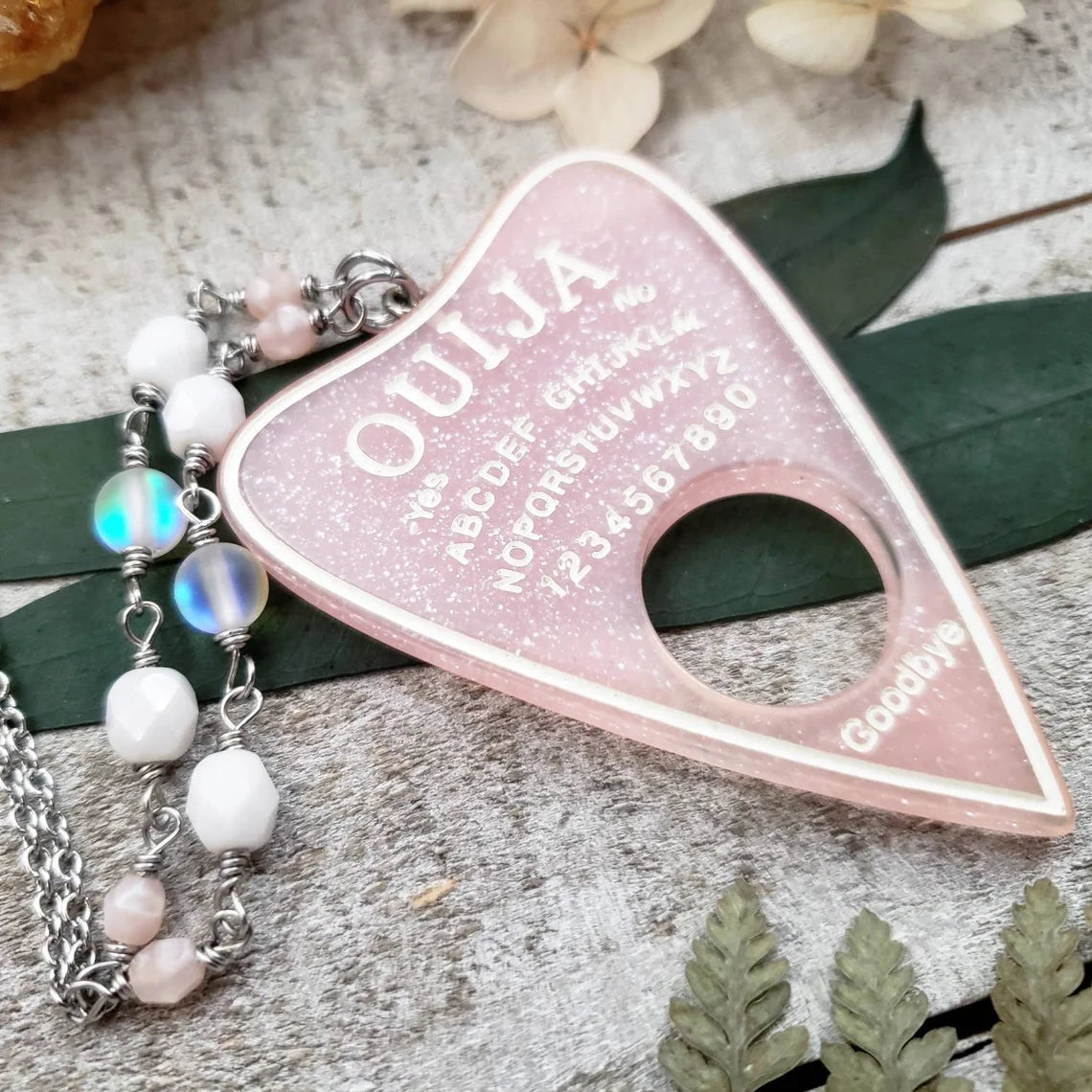 Ouija planchette necklace