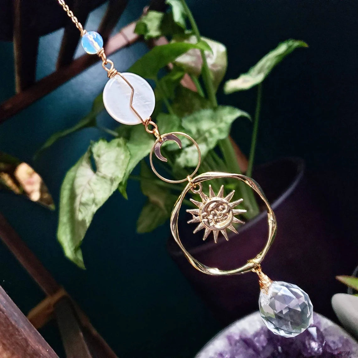Sun and moon suncatcher