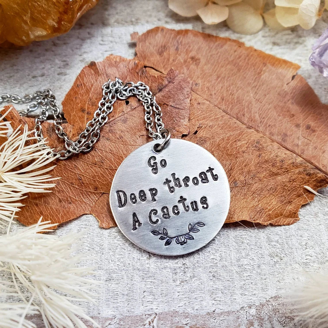 Go deep throat a catcus Necklace