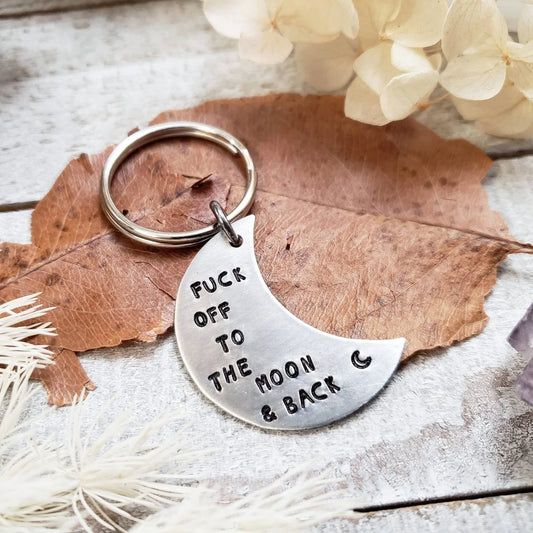 F*ck off moon keychain