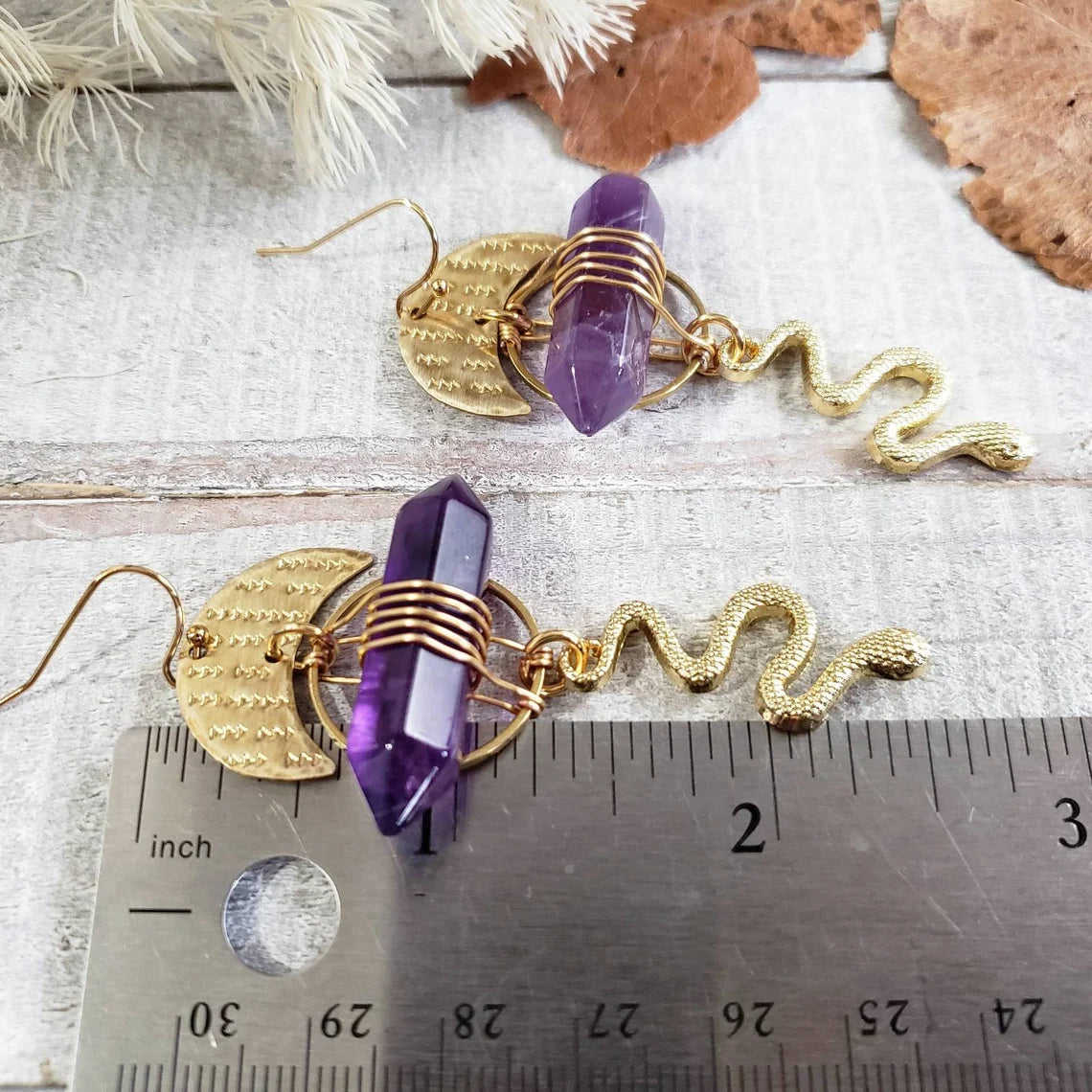 Athena serpent earrings
