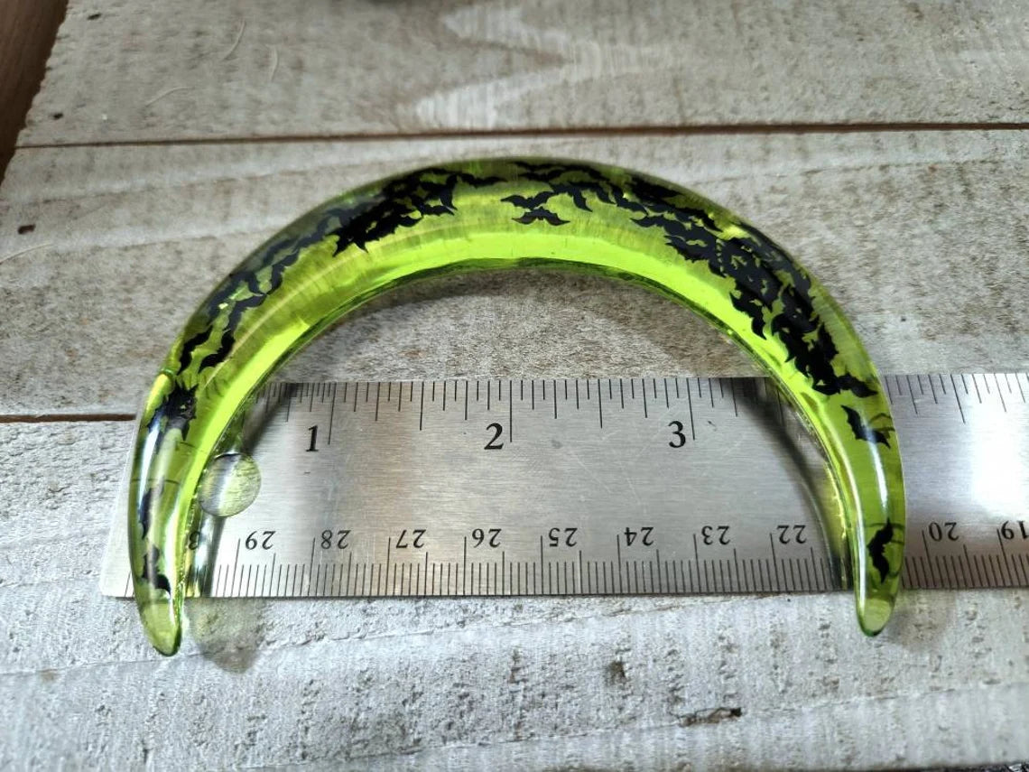 Black bat moon hair fork