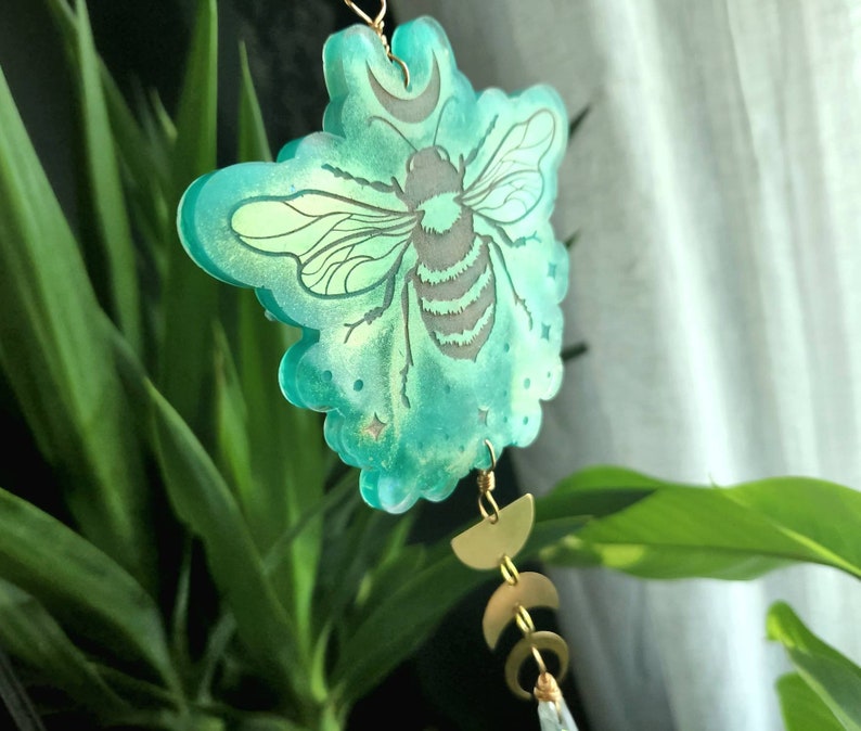 Bee moon phase Suncatcher
