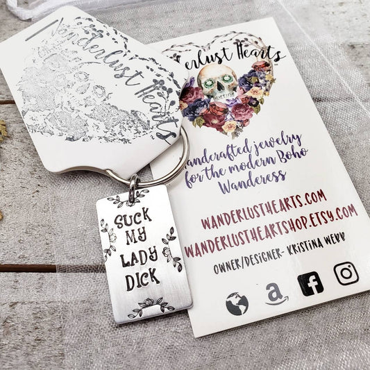 Suck my lady dick keychain