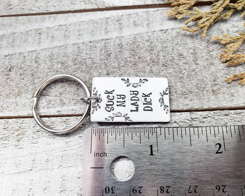 Suck my lady dick keychain