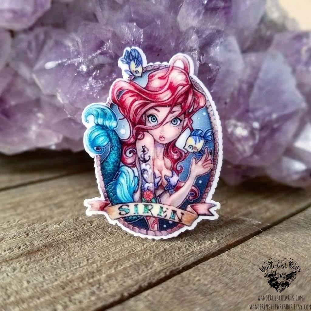 Mermaid pin-Wanderlust Hearts