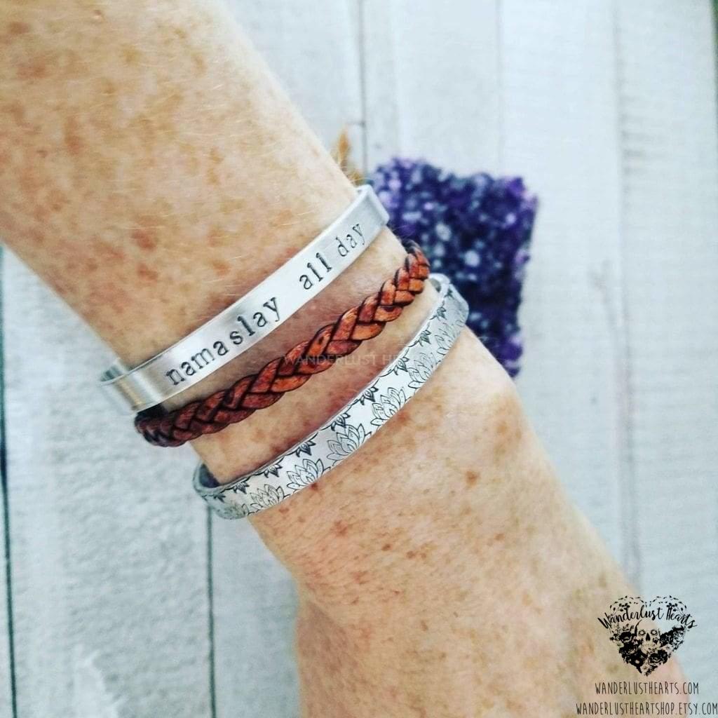 My Spirit animal has rabies stamped cuff bracelet-Wanderlust Hearts