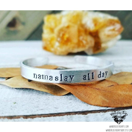 Namaslay all day cuff bracelet-Wanderlust Hearts