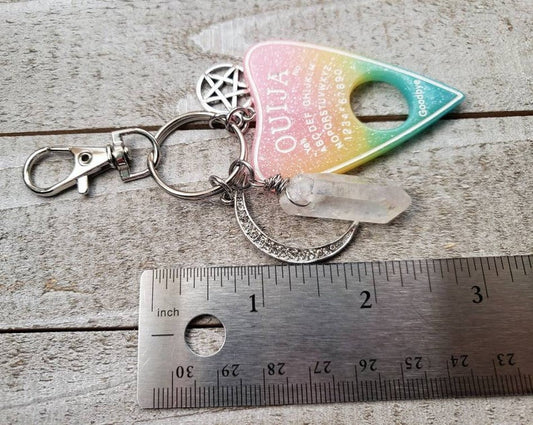Ouija planchette keychain