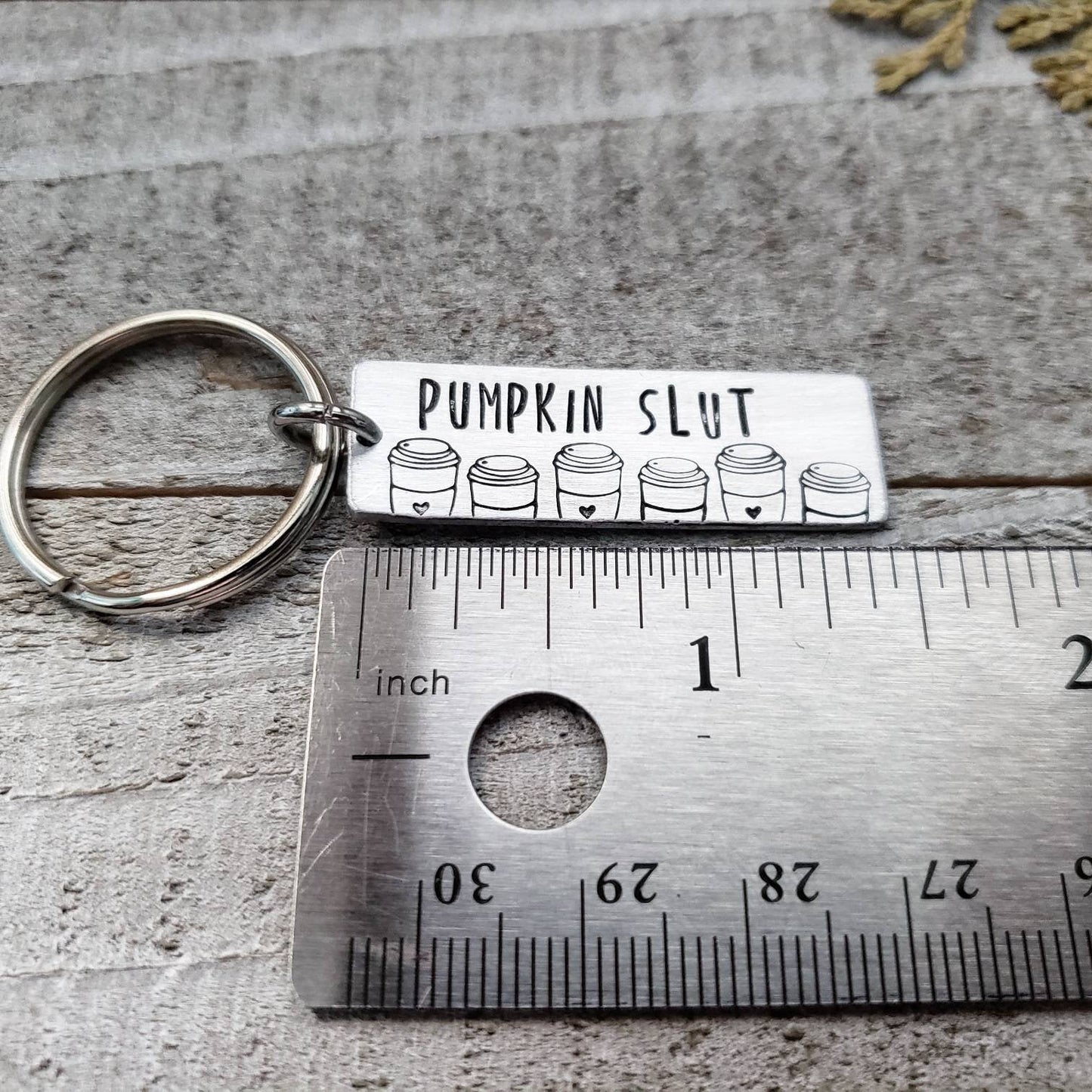 Pumpkin slut coffee lovers keychain