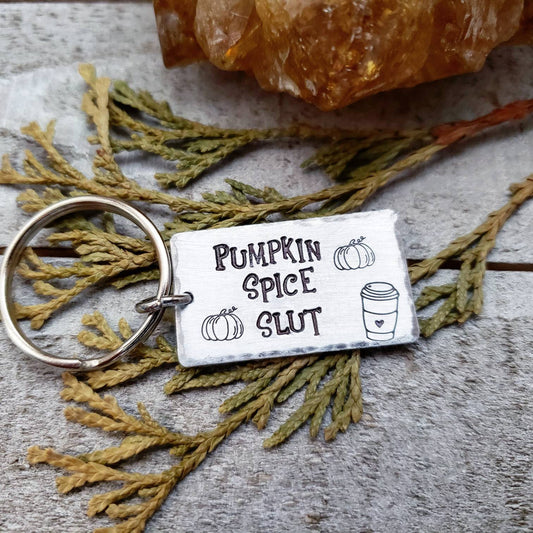 Pumpkin spice slut keychain