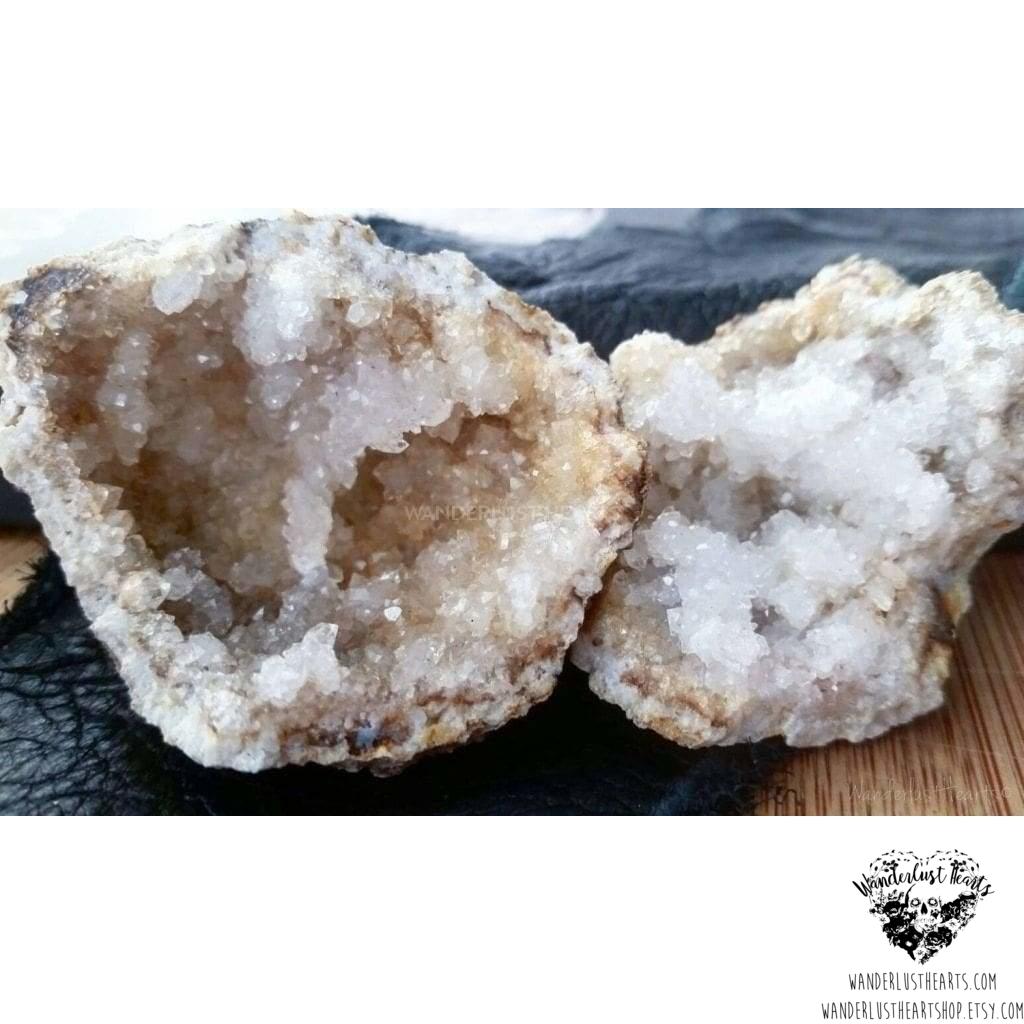 Raw Druzy crystal stud earrings-Wanderlust Hearts