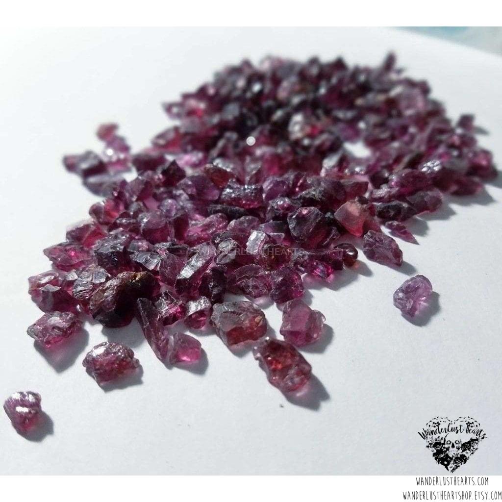 Raw Garnet stud earrings-Wanderlust Hearts