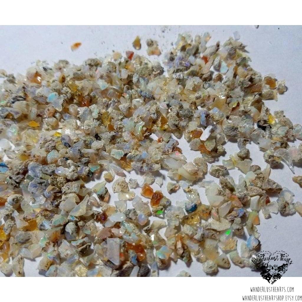 Raw opal moon stud earrings-Wanderlust Hearts