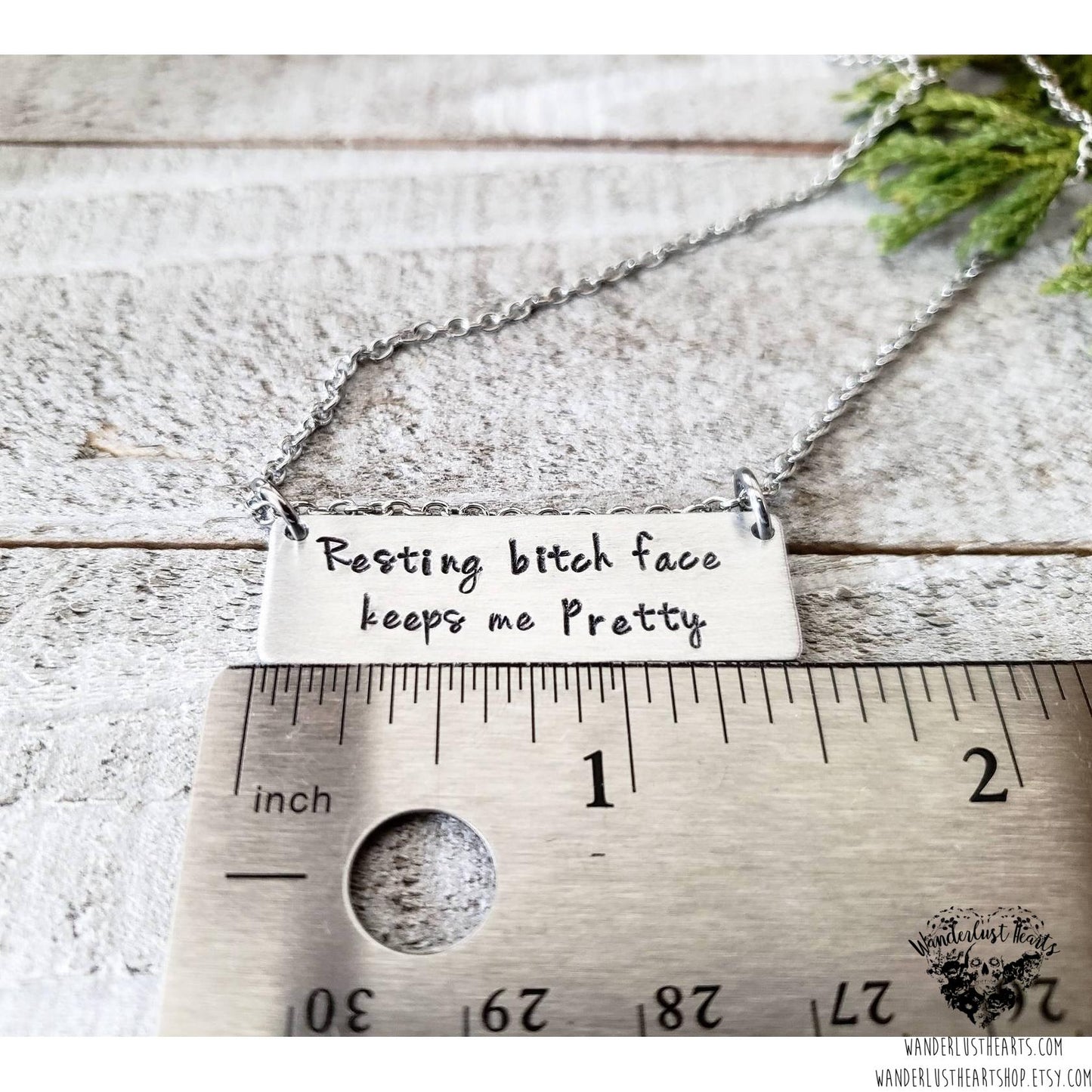 Resting bitch face necklace