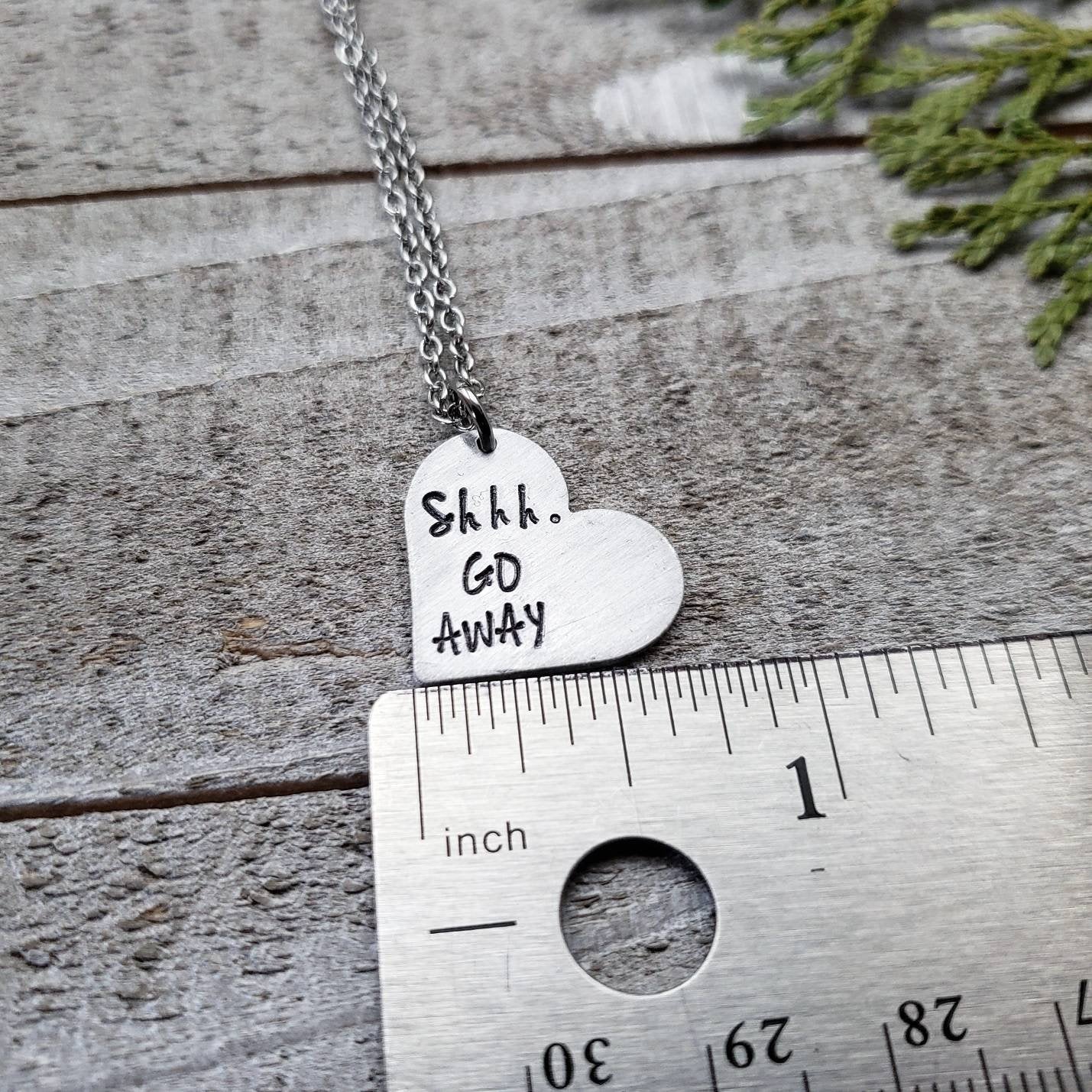 Shhh Go away necklace