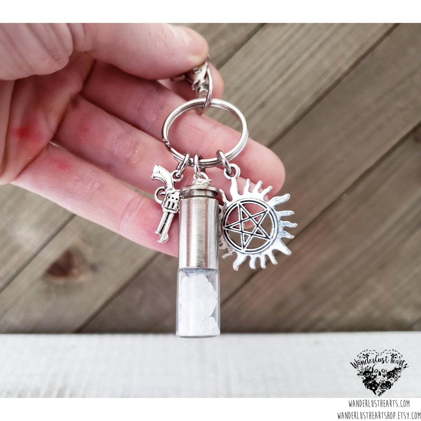 Supernatural Anti possession keychain-Wanderlust Hearts