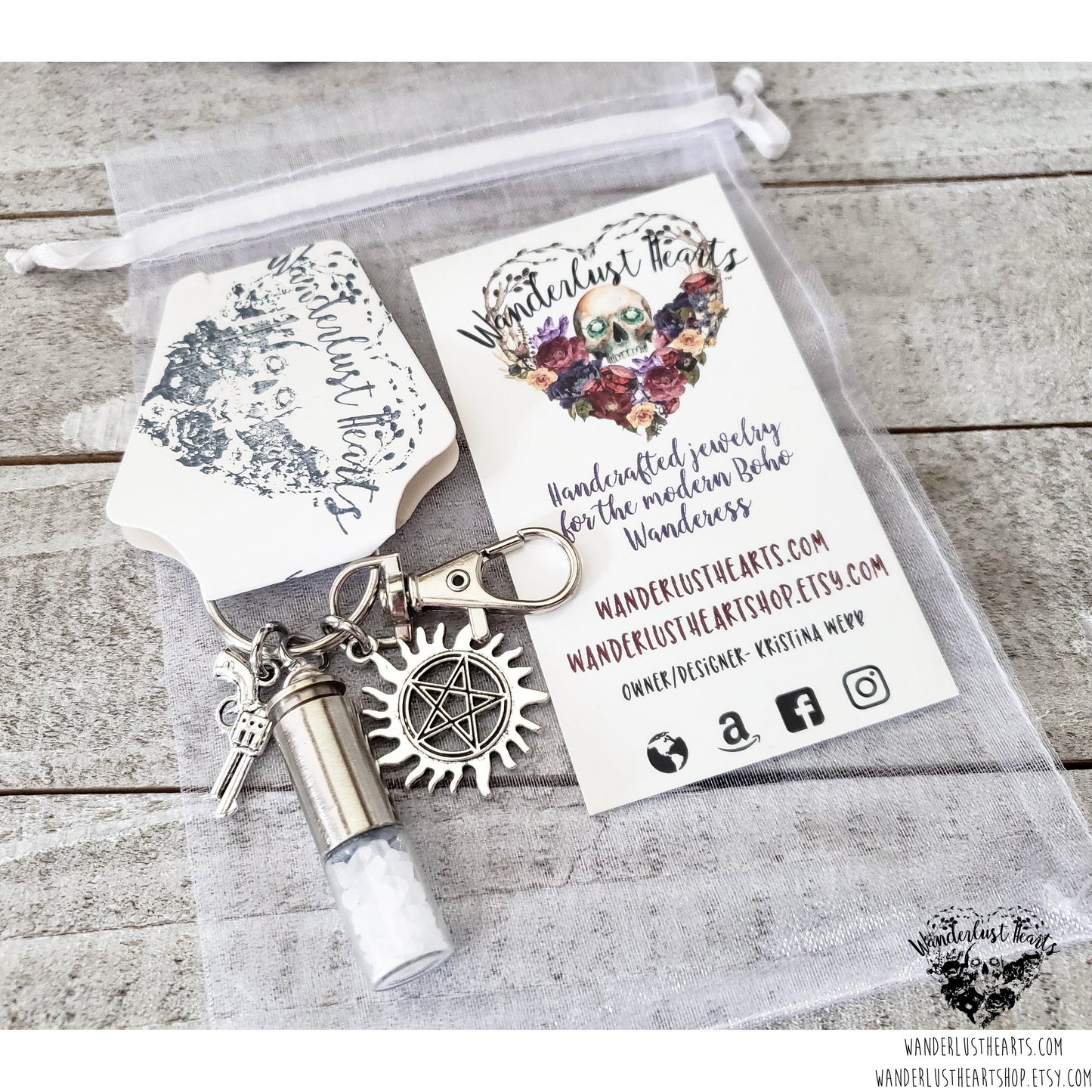 Supernatural Anti possession keychain-Wanderlust Hearts