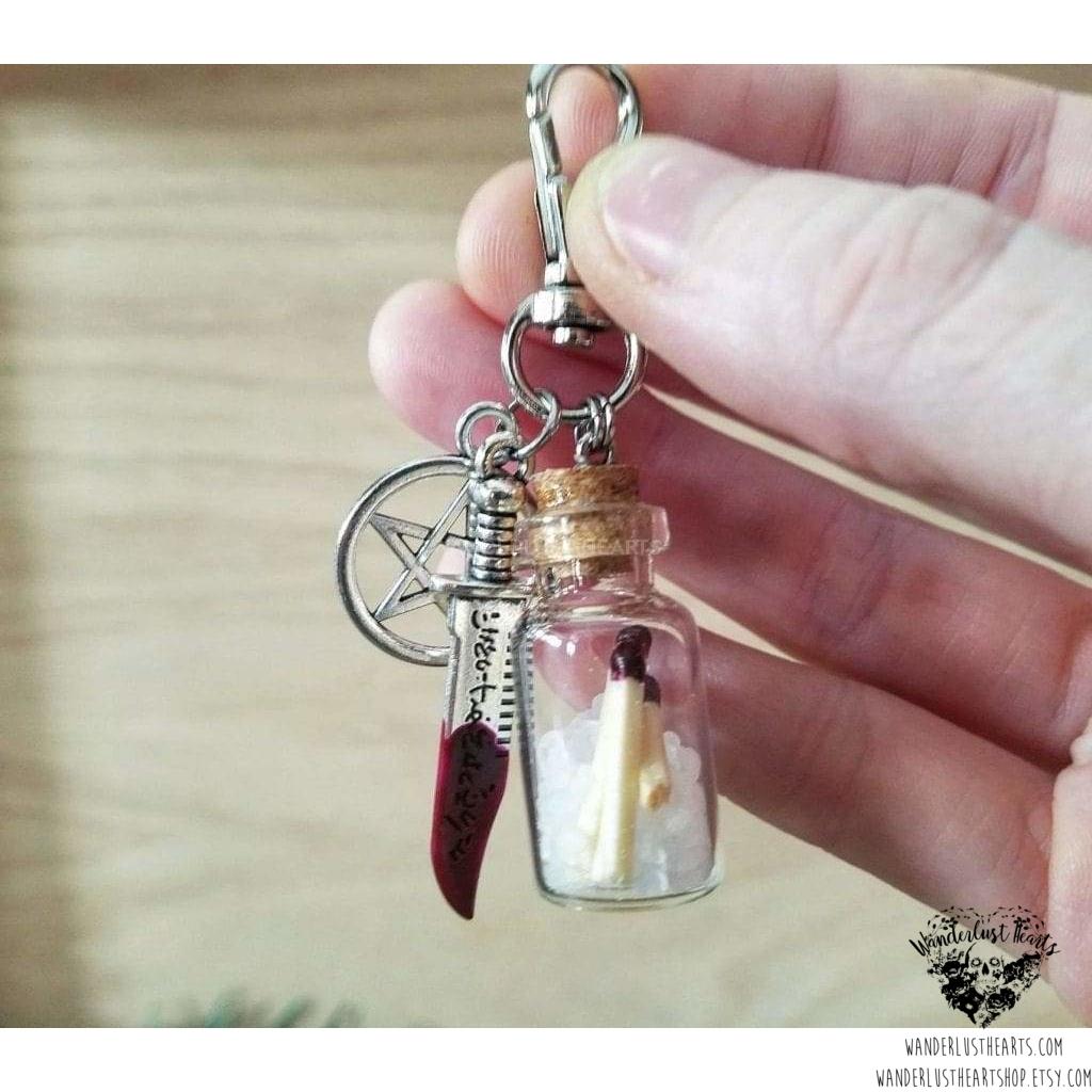 Supernatural bag charm | salt and burn bottle-Wanderlust Hearts