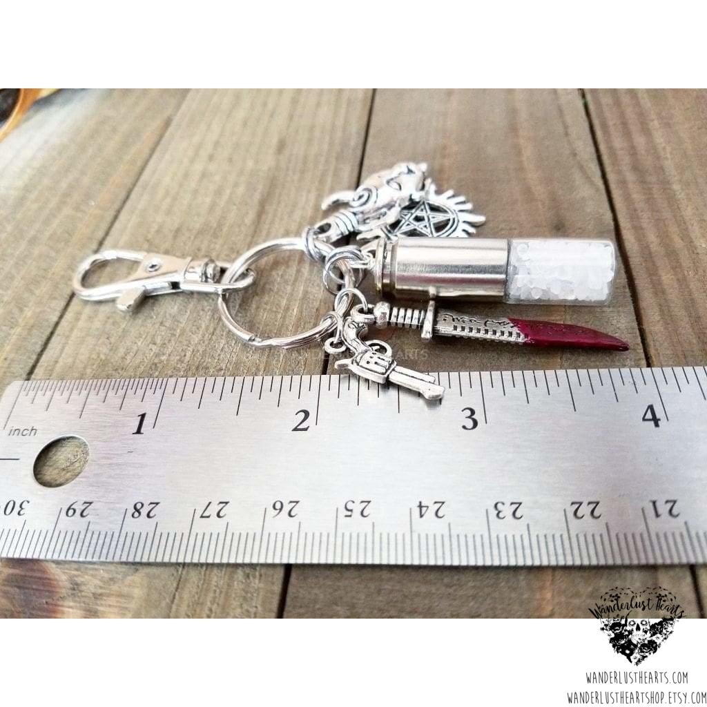 Supernatural protection keychain-Wanderlust Hearts