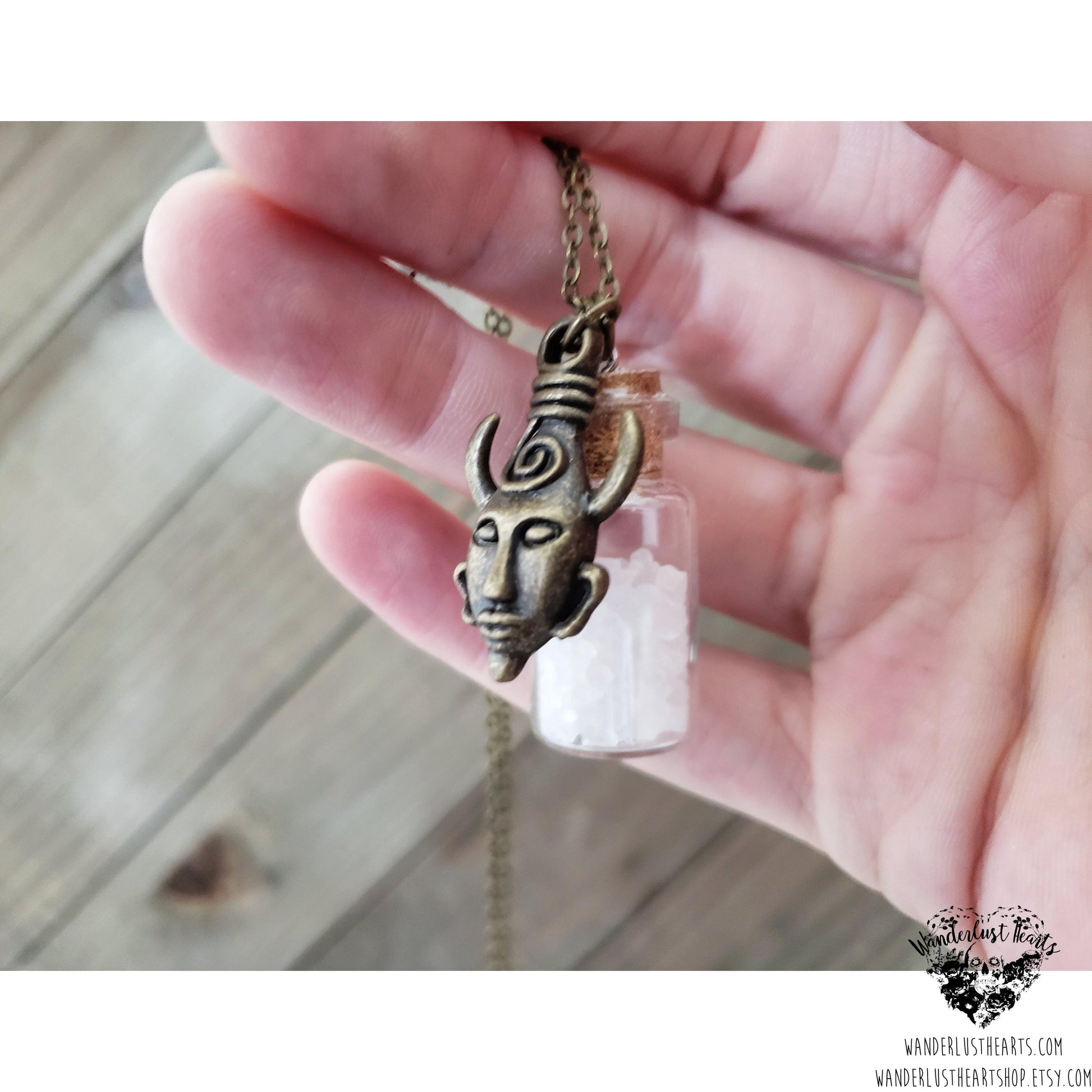 Supernatural salt vial amulet necklace-Wanderlust Hearts