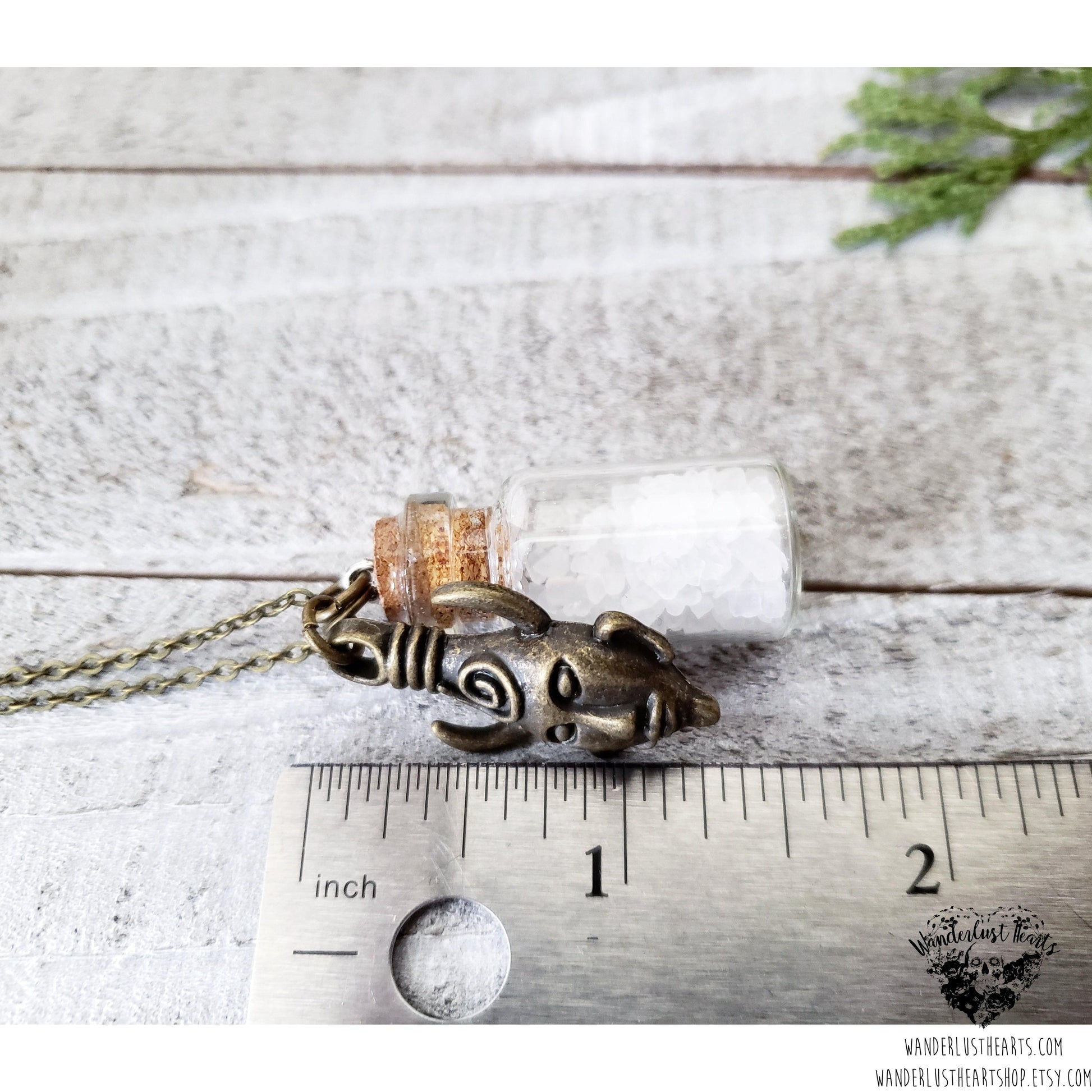 Supernatural salt vial amulet necklace-Wanderlust Hearts