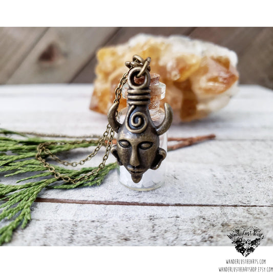 Supernatural salt vial amulet necklace-Wanderlust Hearts