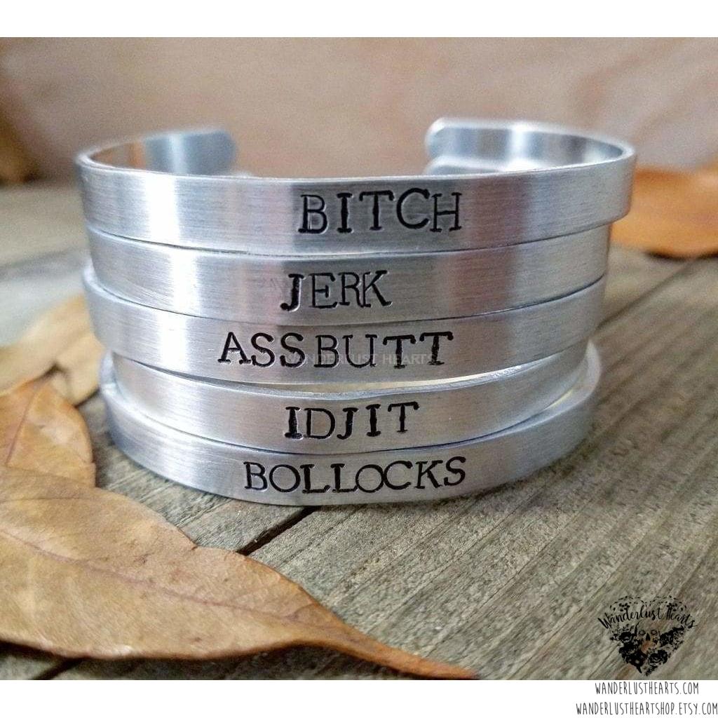 Supernatural stamped cuff bracelet-Wanderlust Hearts