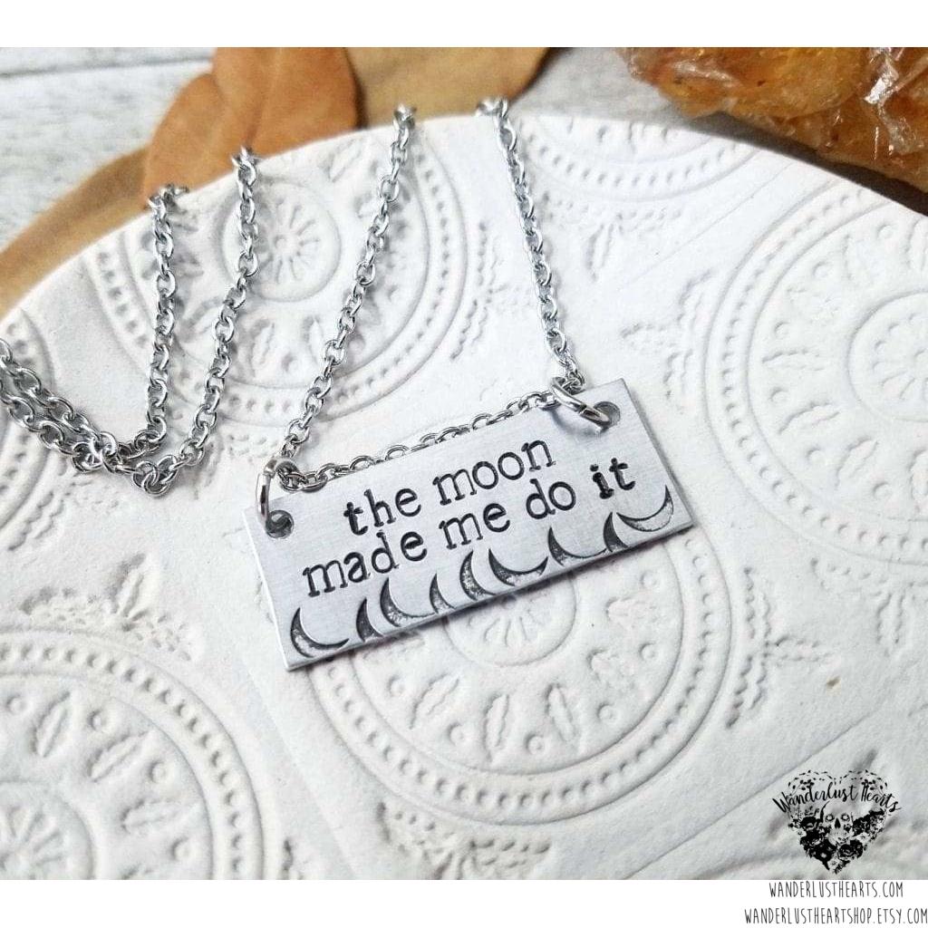 The moon made me do it Necklace-Wanderlust Hearts