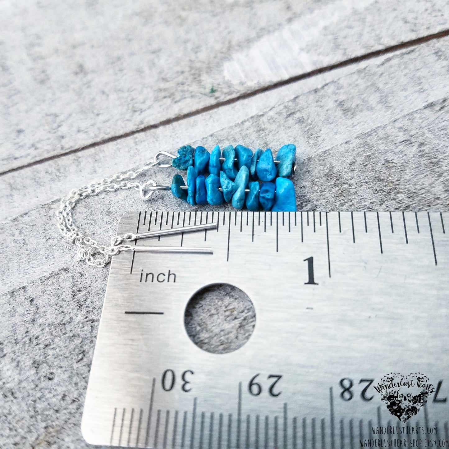 Turquoise threader earrings-Wanderlust Hearts
