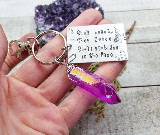 Stabby Unicorn keychain