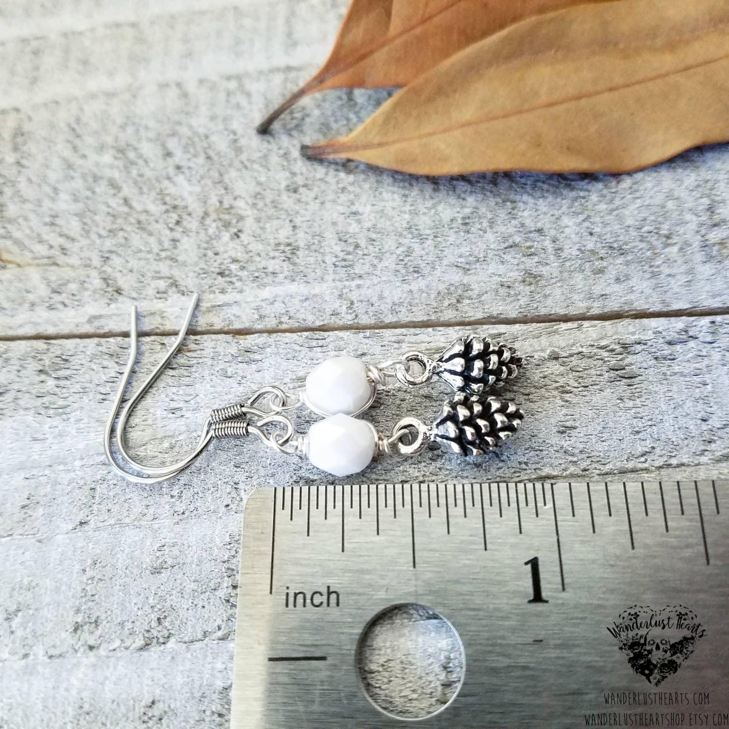 Winter Pinecone earrings-Wanderlust Hearts