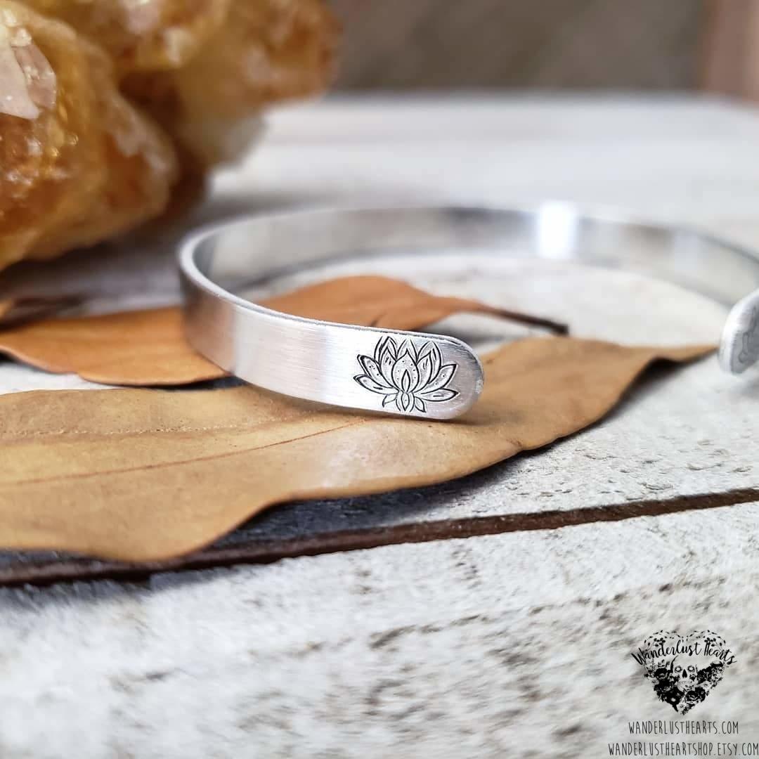 Zen As Fck stamped cuff bracelet-Wanderlust Hearts