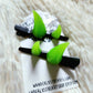 Toxic green Demon horns hairclips