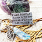 Boho Quote crystal keychain