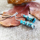 Turquoise stone threader earrings