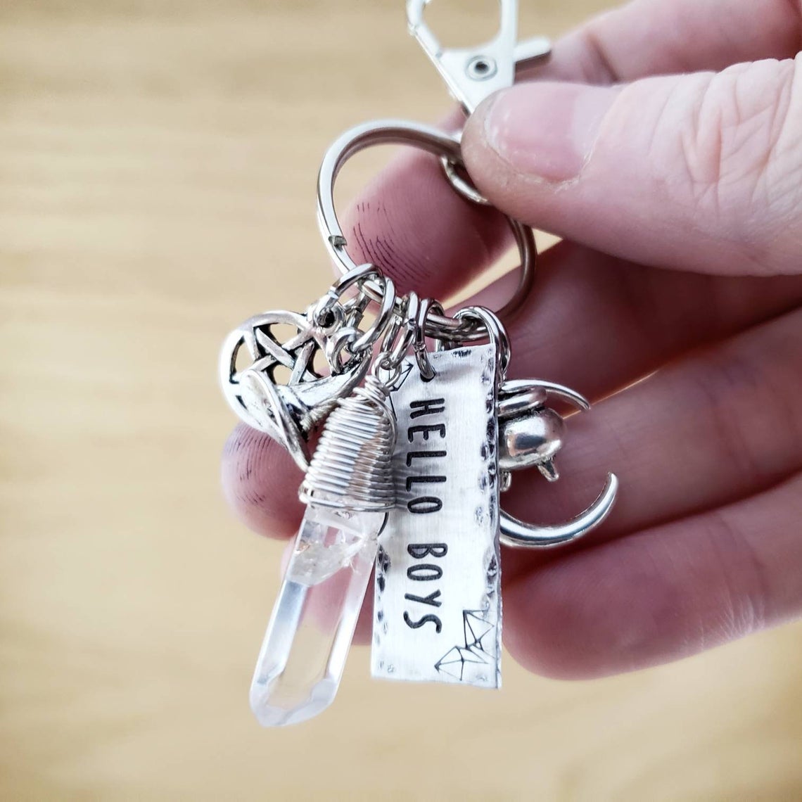 Rowena supernatural charm keychain