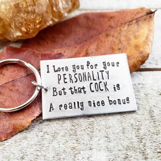 I love your personality keychain