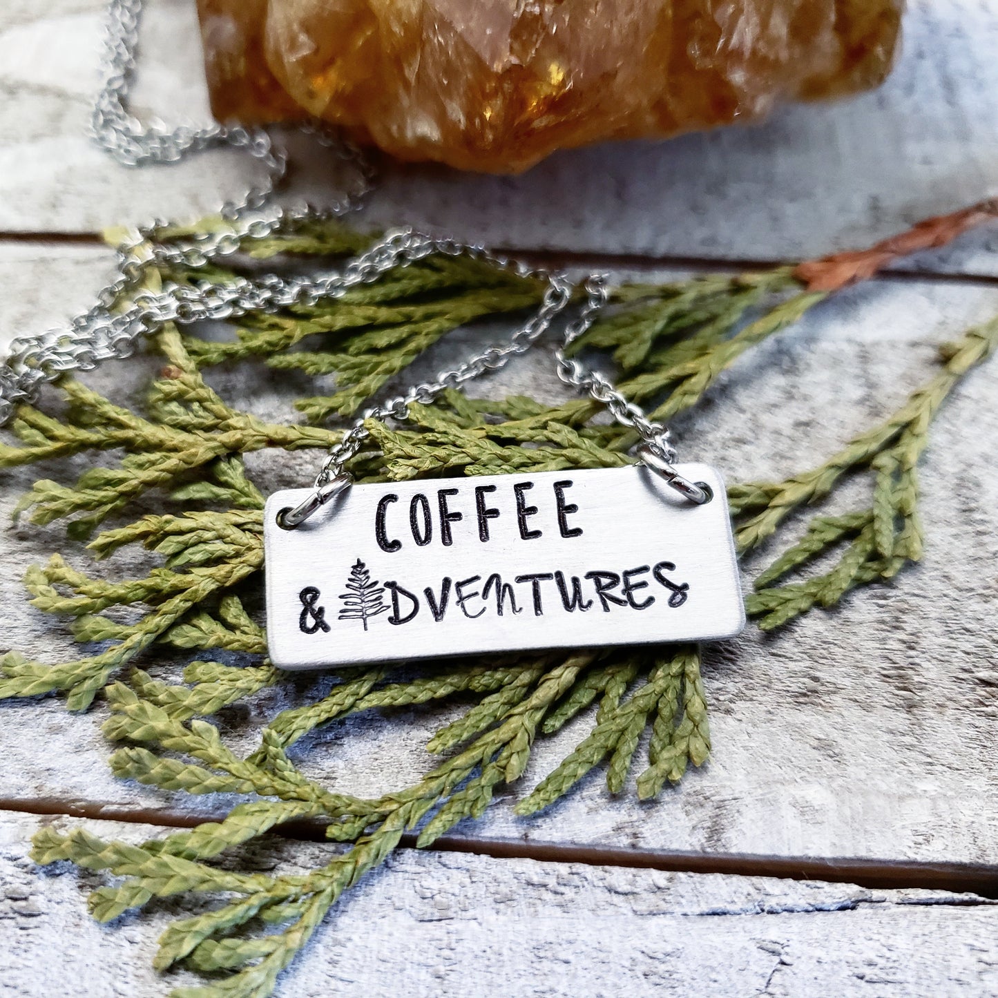Coffee & Adventures necklace