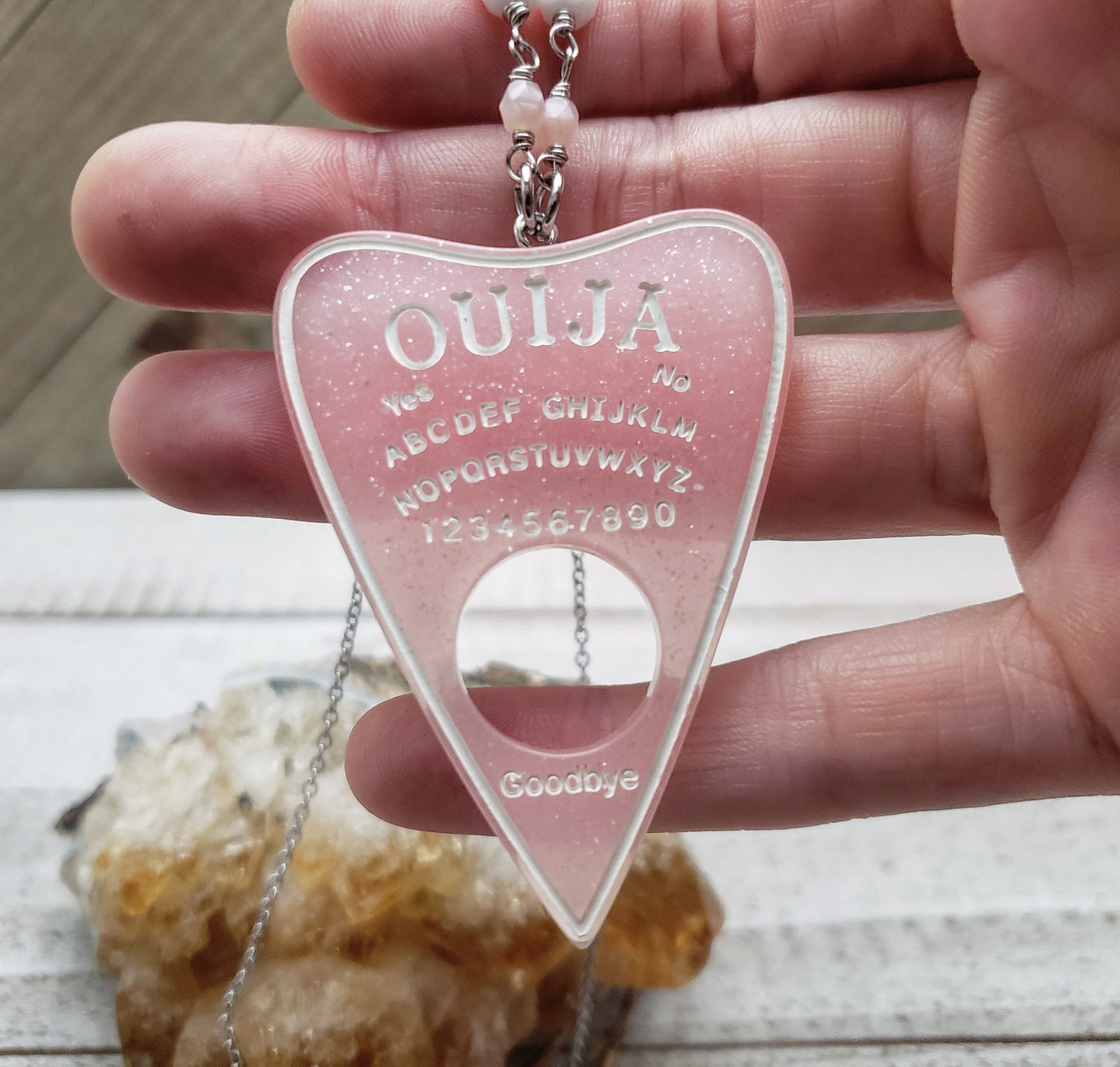 Ouija planchette necklace